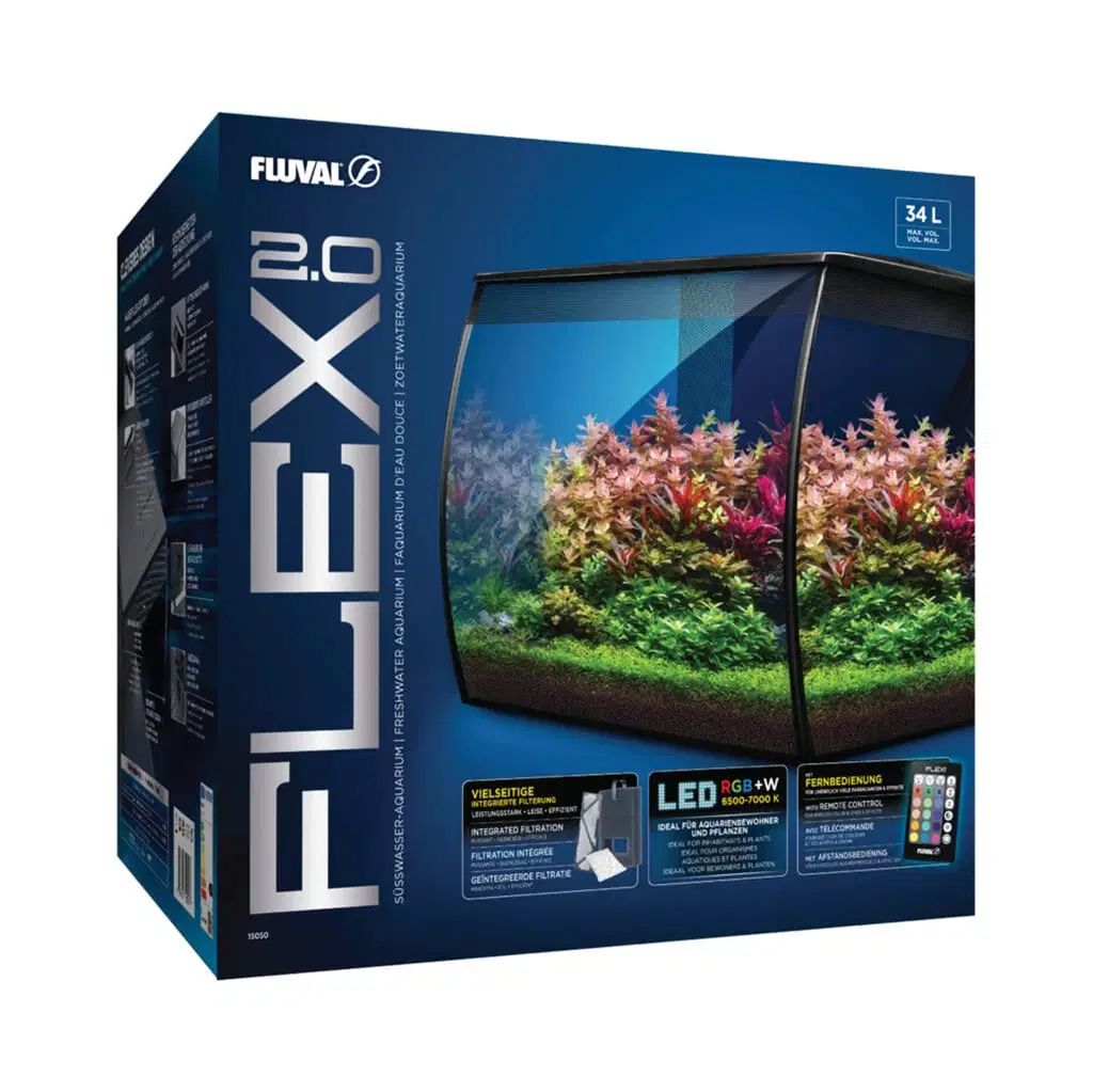 Fluval Flex LED akvarium version 2.0 34 L Sort